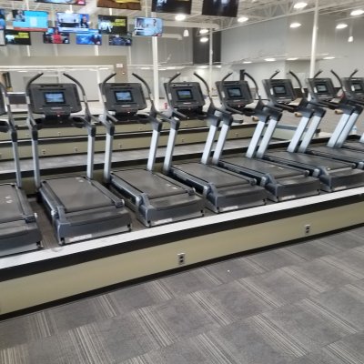 row of treadmills